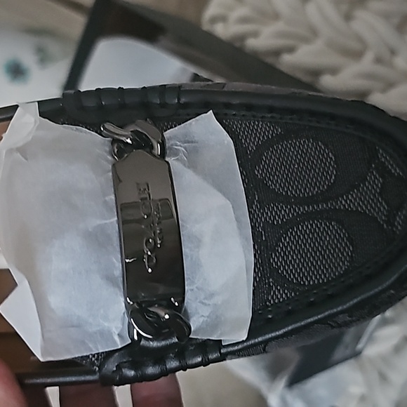 Brand new coach black and gray printed loafers, size 8 - Picture 5 of 5